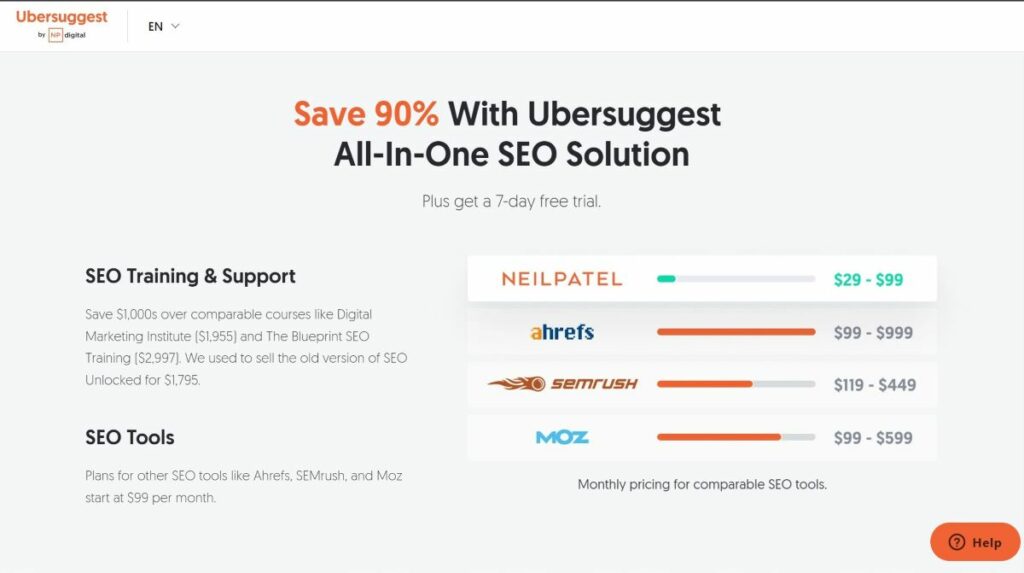 competitive landing page