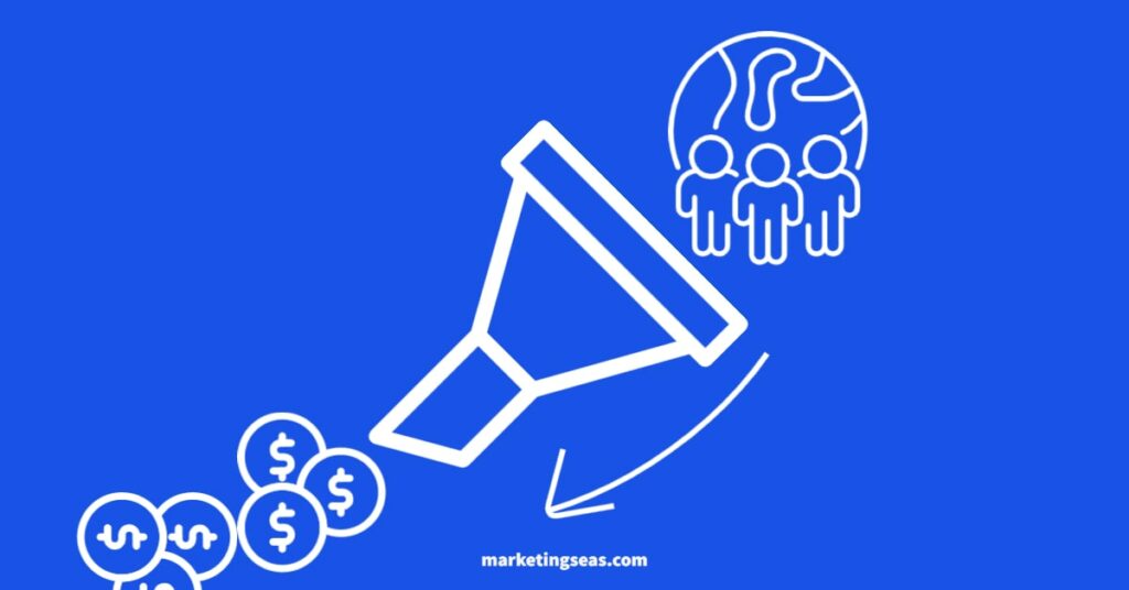 Funnels in the landing page to generate leads.